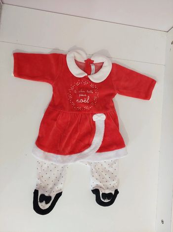 Grenouillère fille Noël 1 mois