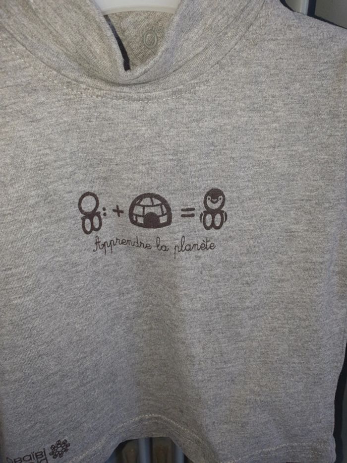 Maillot t-shirt sous pull 6mois - photo numéro 2