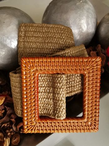 F26 ceinture paille nature bohème ajustable