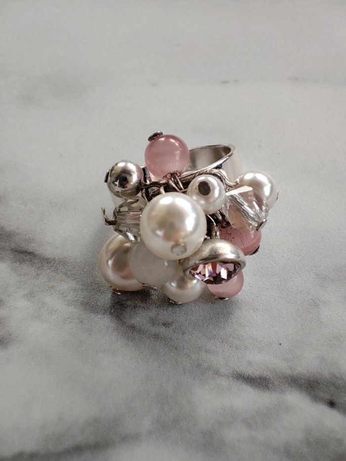 Bague rose et argent - photo numéro 2