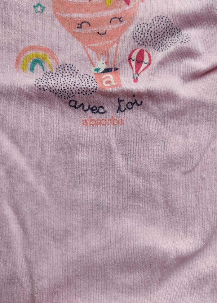 Lot de 3 bodys manches courtes 6 mois absorba - photo numéro 5