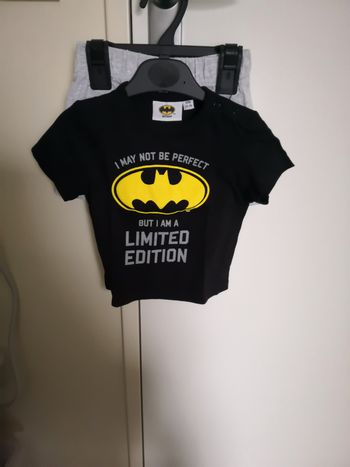 Ensemble pyjama court (t-shirt+short) Batman 12 mois (73-76 cm) Kiabi