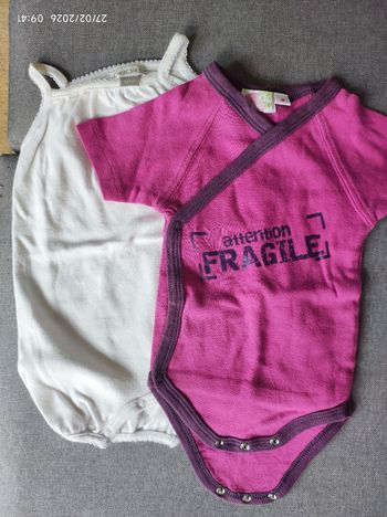 Lot bodies Été Fille 1 mois Obaïdi et Do l'Enfant