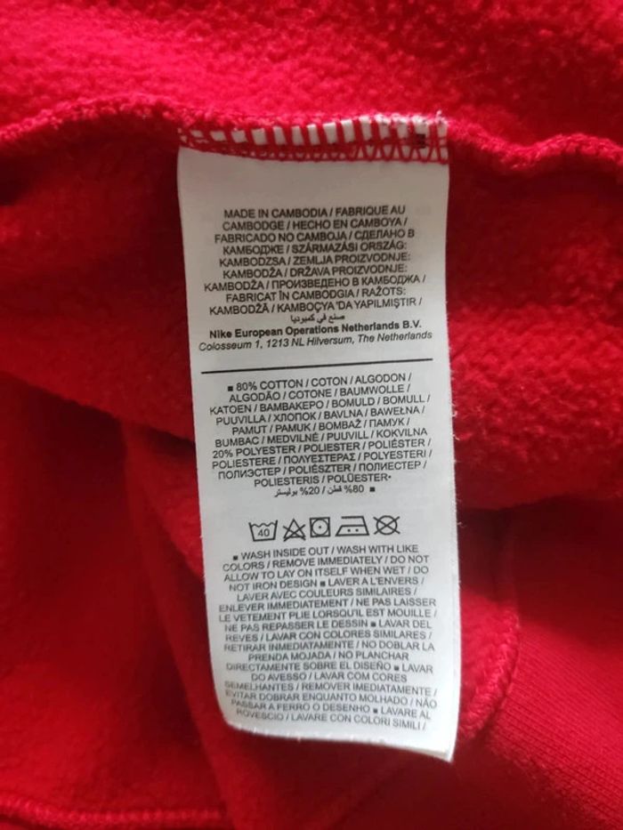 Sweat manches longues rouge logo noir blanc taille XXL Nike - photo numéro 7