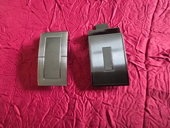 Lot de 2 boucles de ceinture en métal argenté 