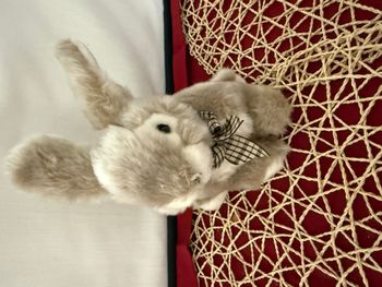 doudou lapin flo vichy marron