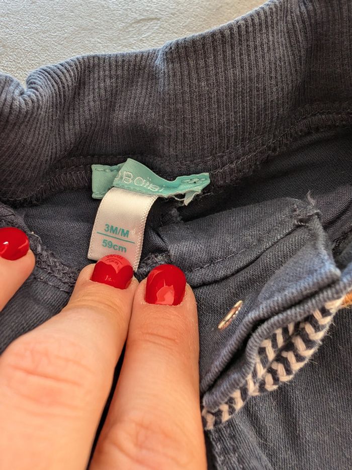 Pantalon marine Okaïdi - Taille : 3 Mois - photo numéro 3