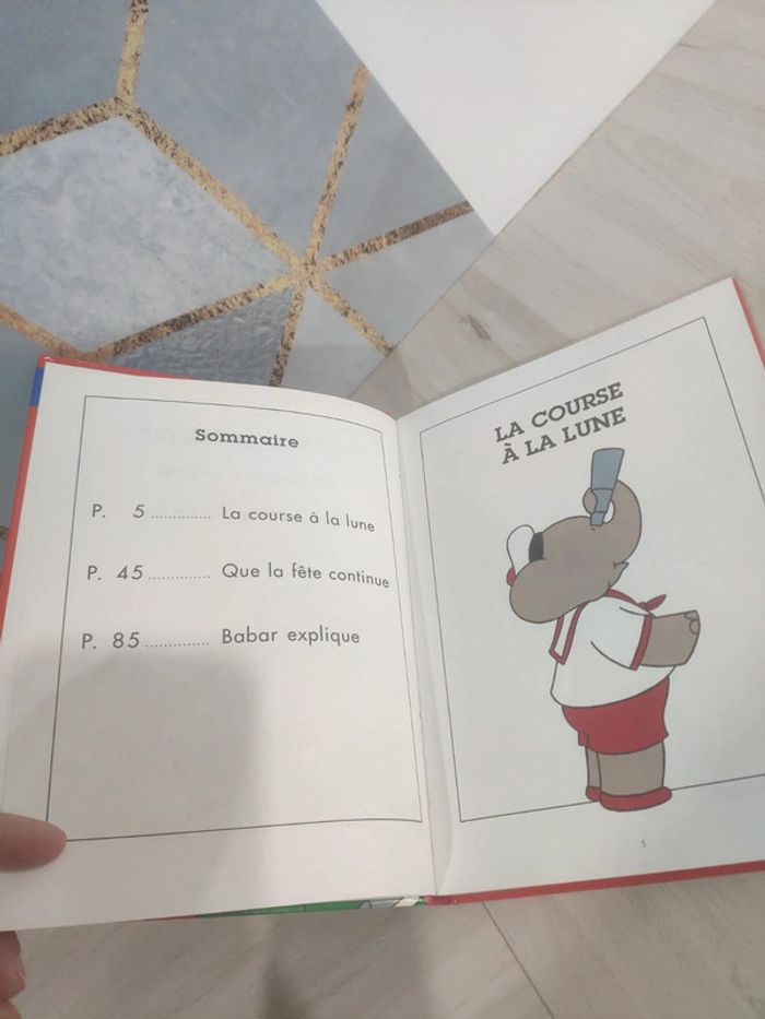Livre vintage rétro Babar raconte la course à la lune la fête continue 1991 - photo numéro 6