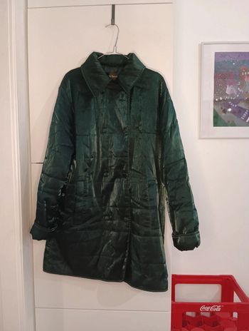 Manteau vintage léger vert irisé 
Claude Havrey