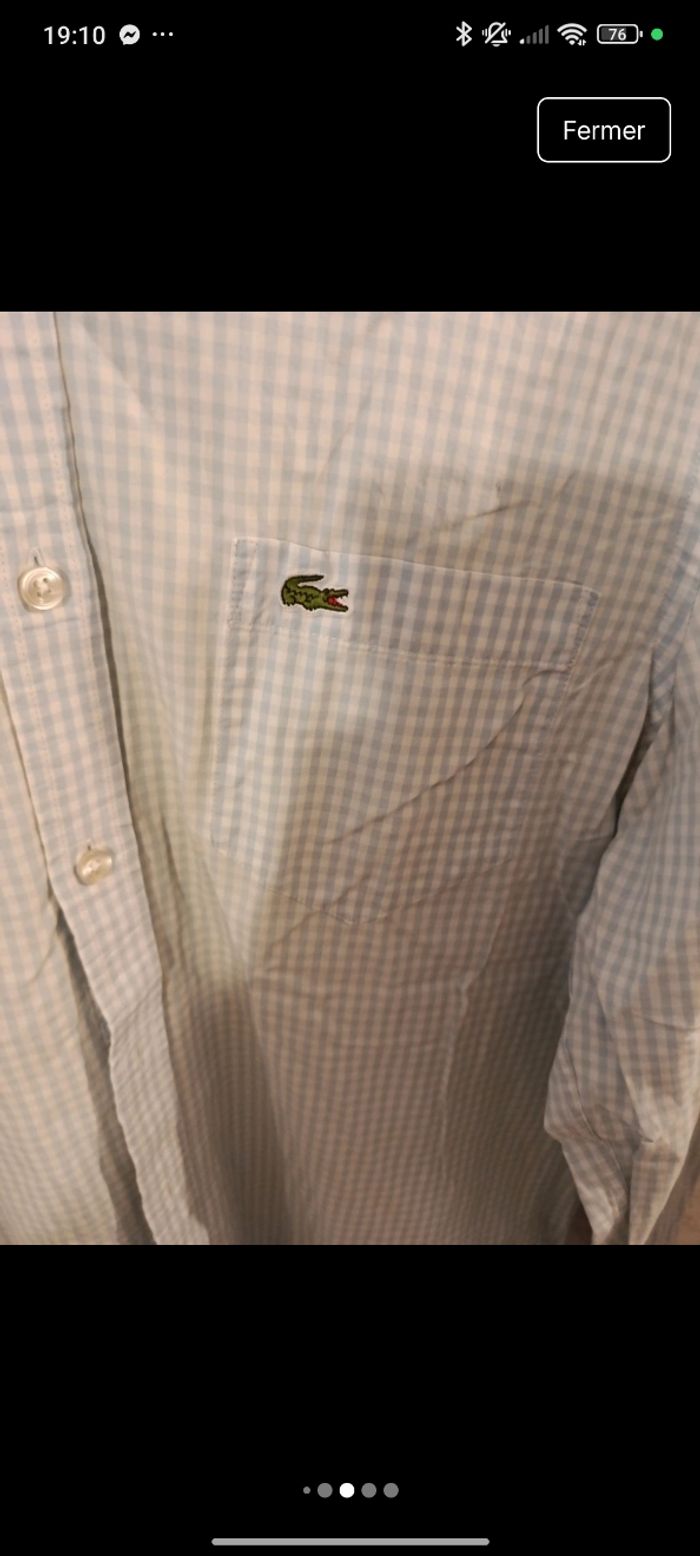 Chemise à manches longues Lacoste taille XL - photo numéro 4
