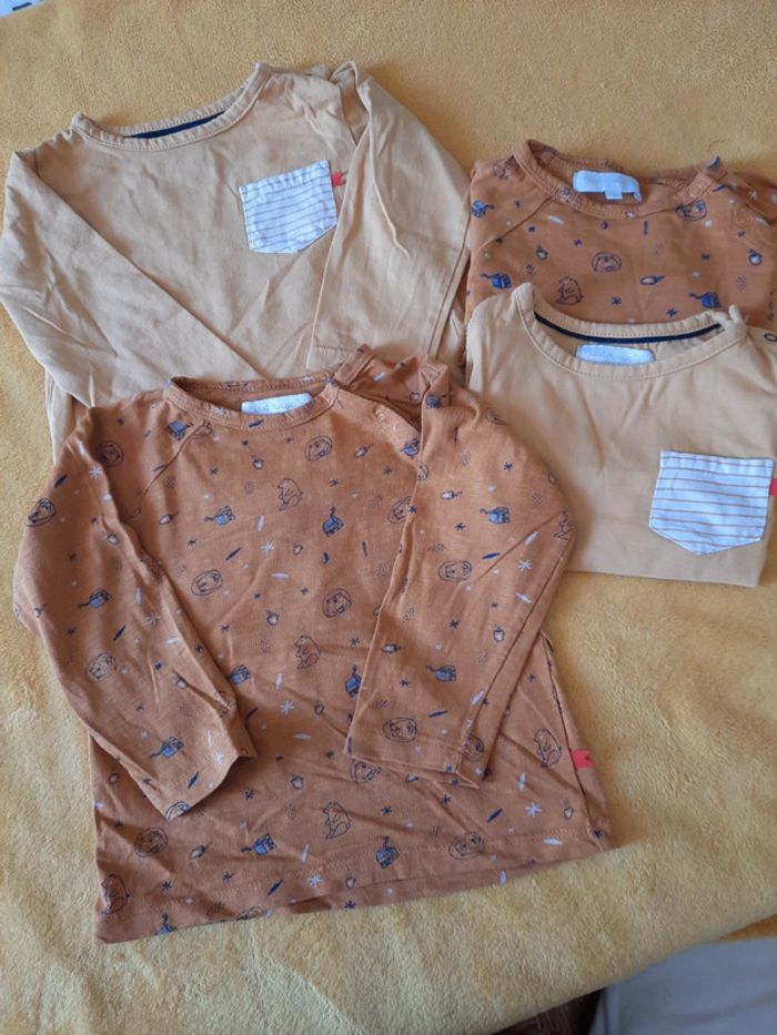 Lot 4 hauts manches longues 18 mois