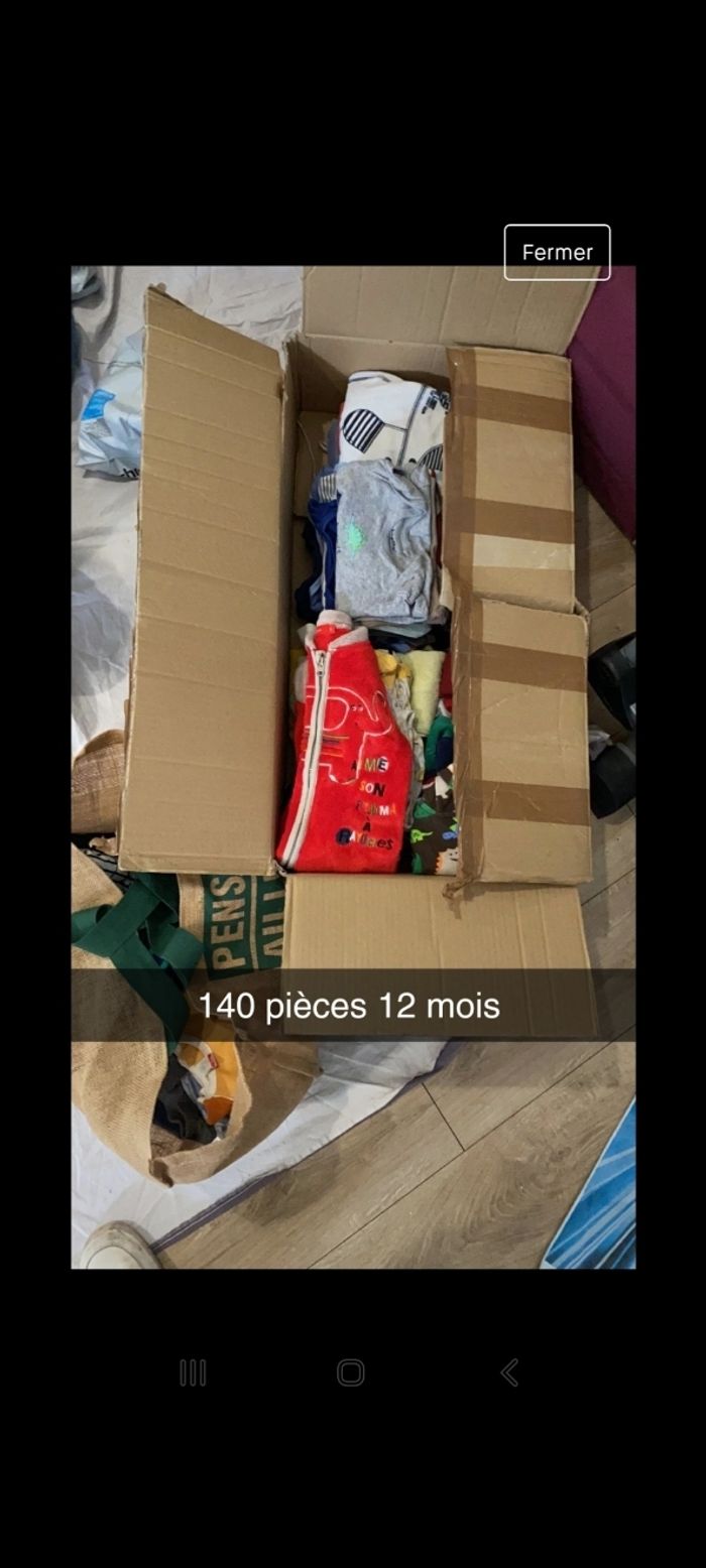 Maxi lot de 531 vêtements garçon qui vont du 3 mois au 24 mois