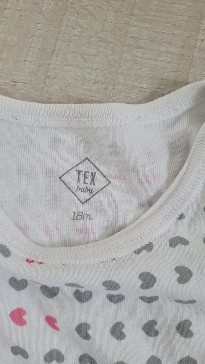 Lot bodies tex fille 18 mois - photo numéro 2