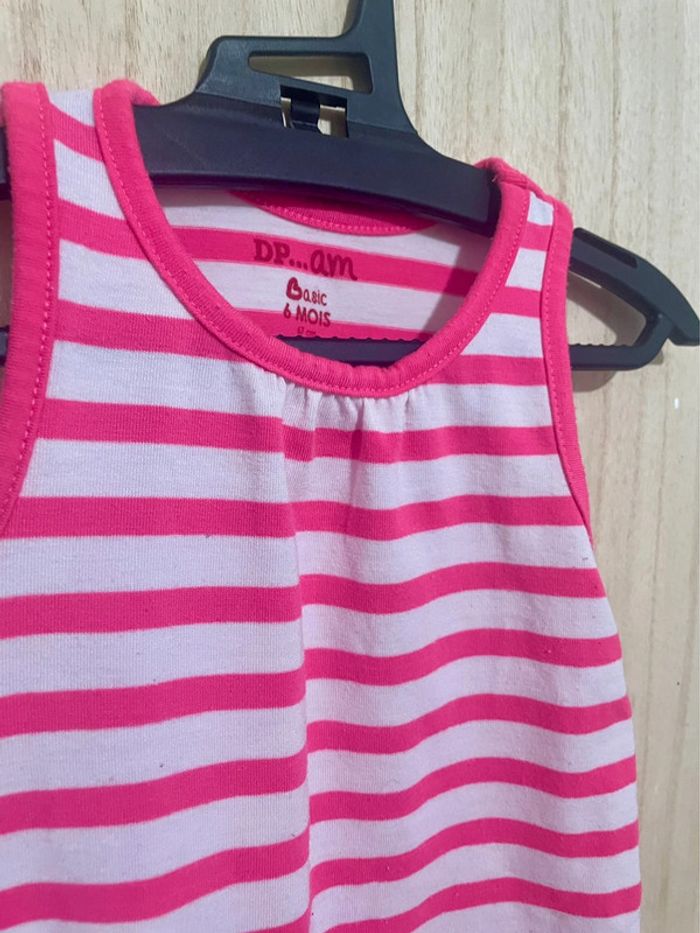 Débardeur rose basic dpam - 6 mois - photo numéro 2