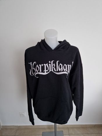 Sweat homme noir avec inscription blanche, Gildan