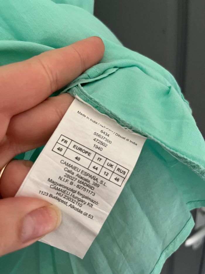 Chemise Verte Camaieu - photo numéro 4