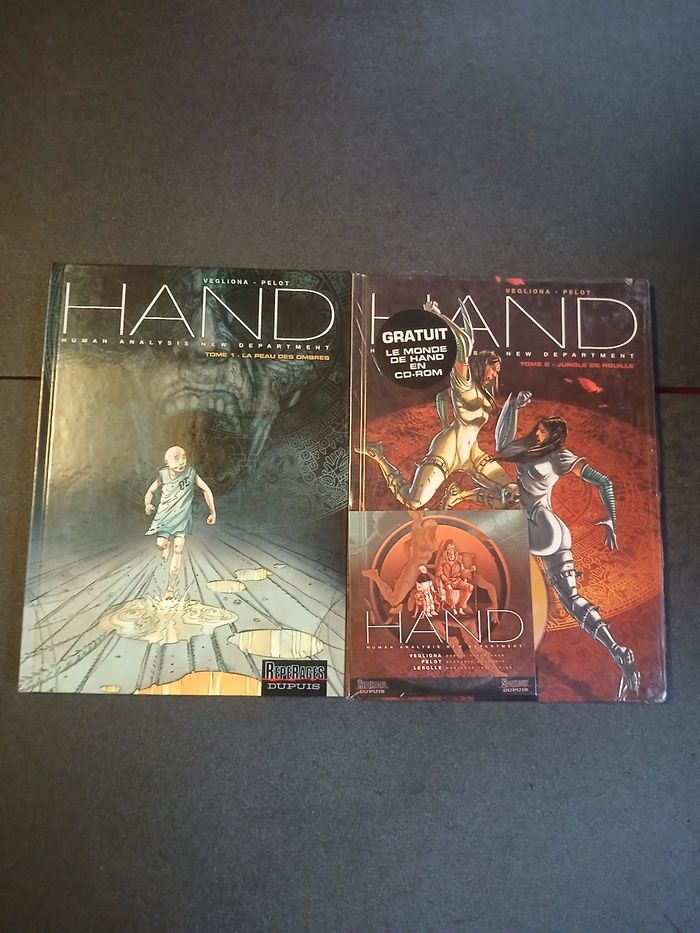 Lot de 2 bd hand 1 et 2,EO, avec cd rom