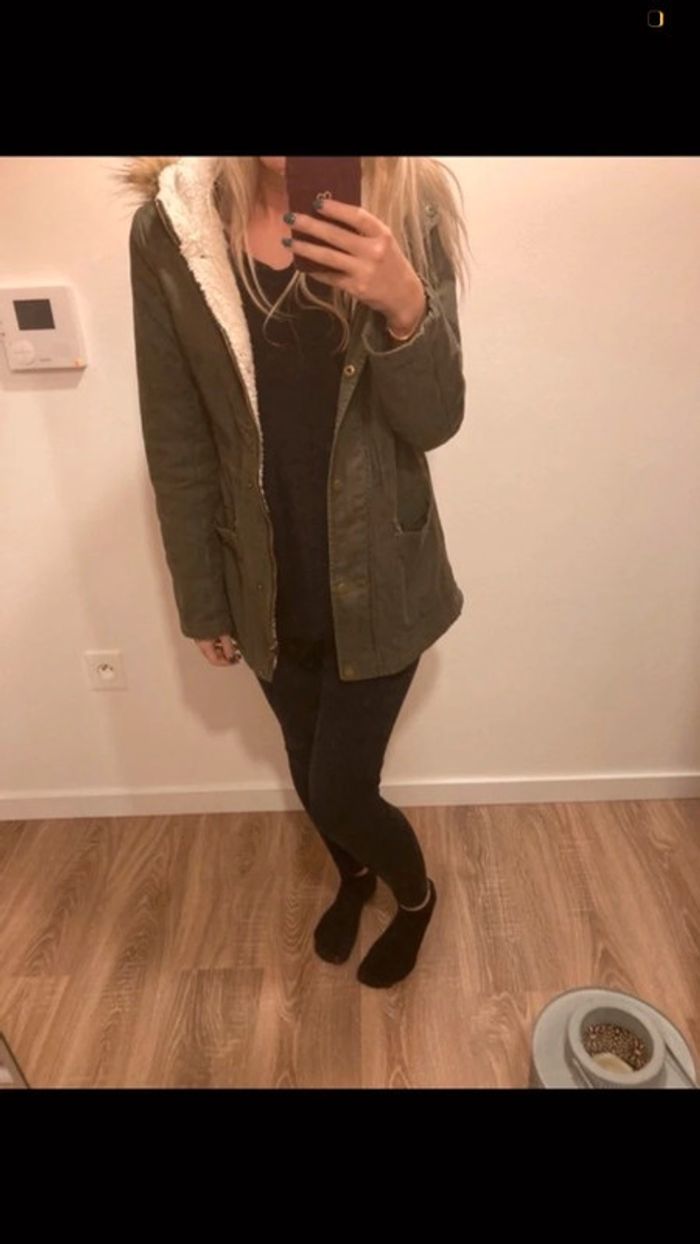 Veste à capuche kaki - photo numéro 2