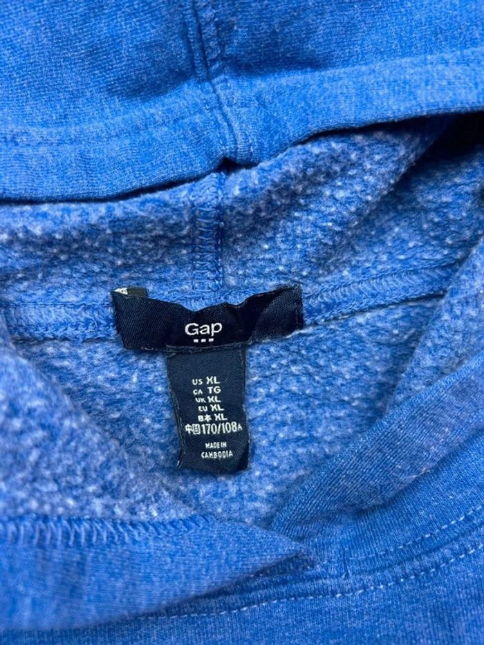 Sweat à Capuche GAP Bleu Logo Brodé – Taille XL enfant (vaut M femme) - photo numéro 4