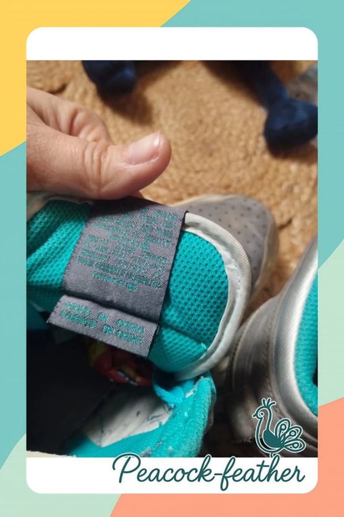 Baskets Nike grises turquoise 37.5 - photo numéro 8