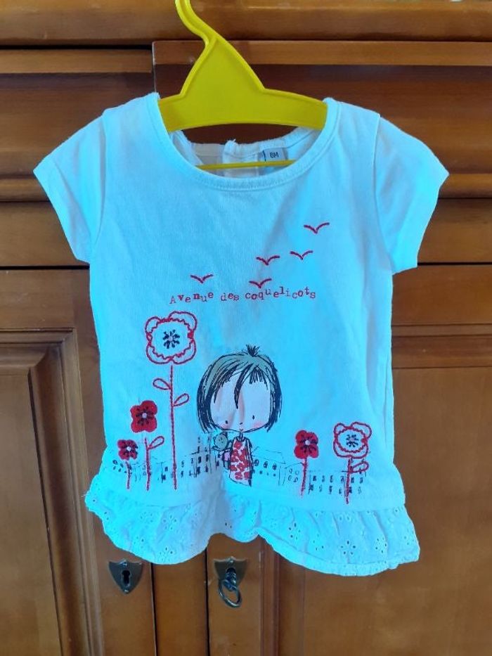 Tee shirt avec volant