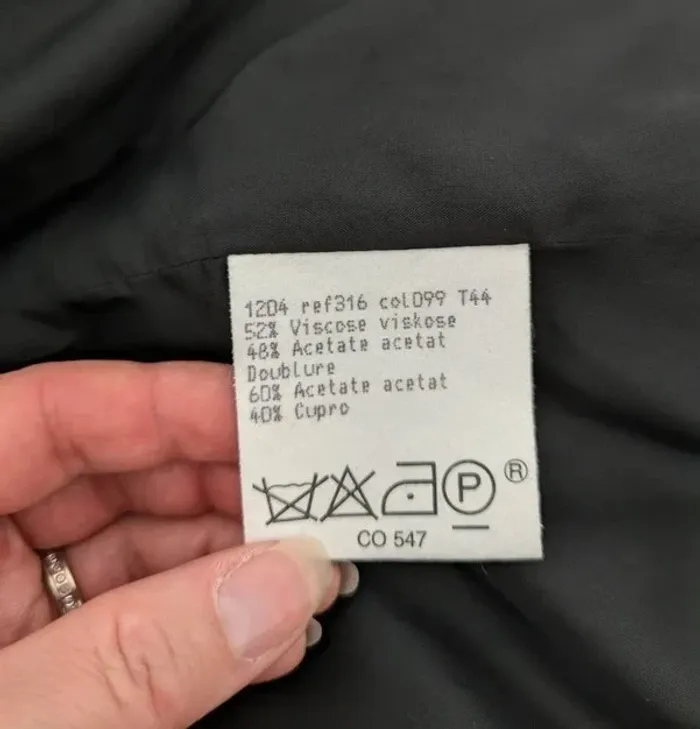 Robe noire vintage à motifs - ZAPA - taille 42 - photo numéro 6