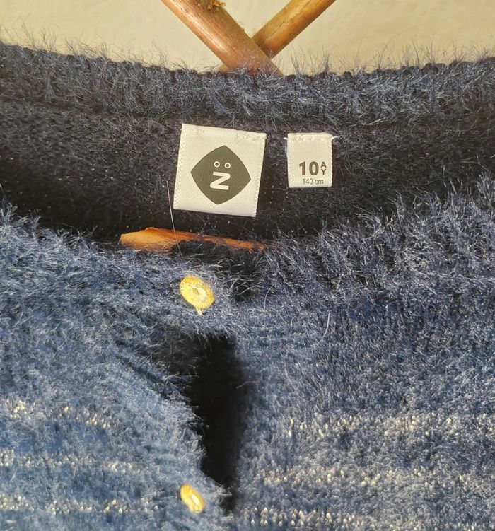 Gilet bleu et doré fille 10 Z - photo numéro 3