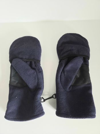 Gants Mitaines Convertibles Polaire - Bleu Marine - Taille 7