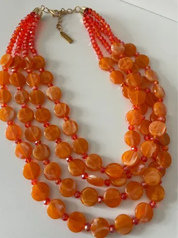 Collier multicouche orange week-end MaxMara