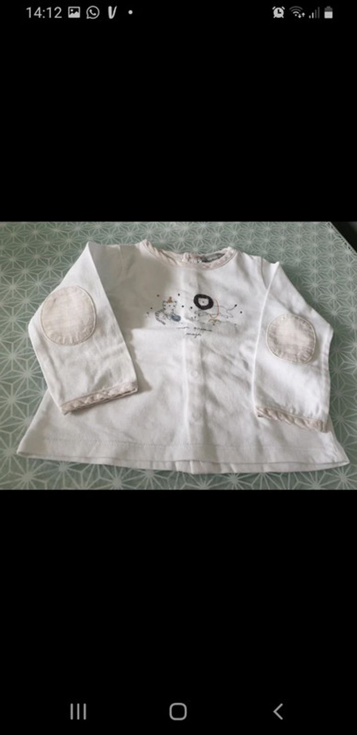 Ensemble Tee-shirt et sarouel sergent-major 12 mois - photo numéro 2