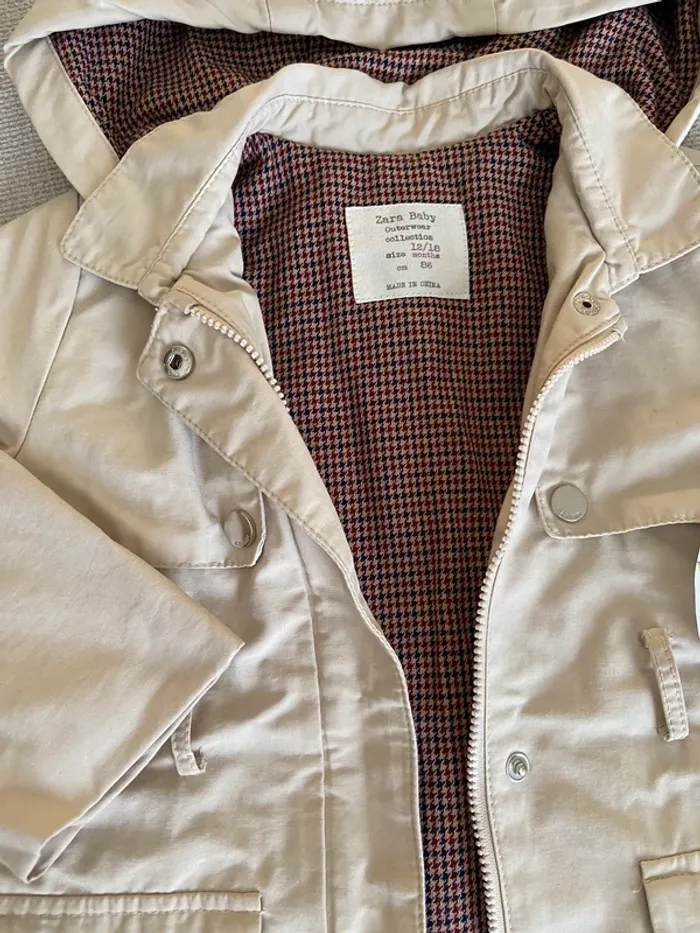 Manteau Zara 12/18 mois mi saison - photo numéro 2