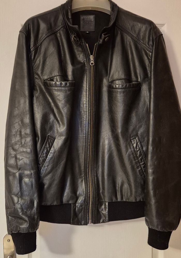 Blouson cuir véritable homme