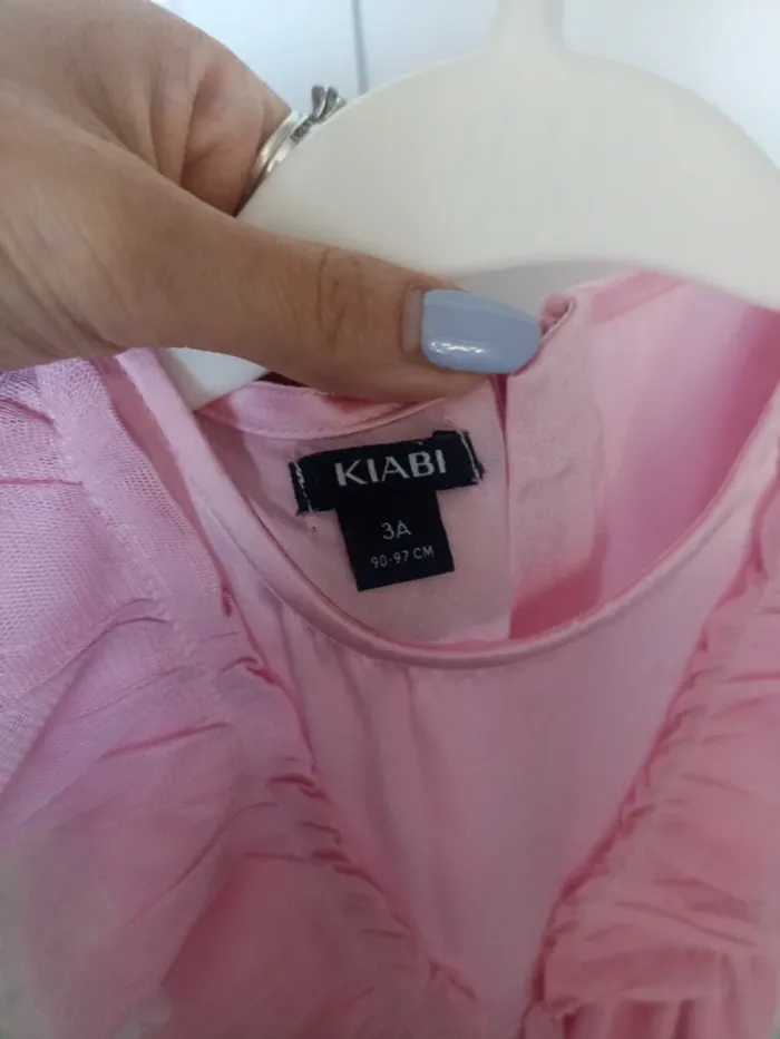 Robe a volants rose - photo numéro 3