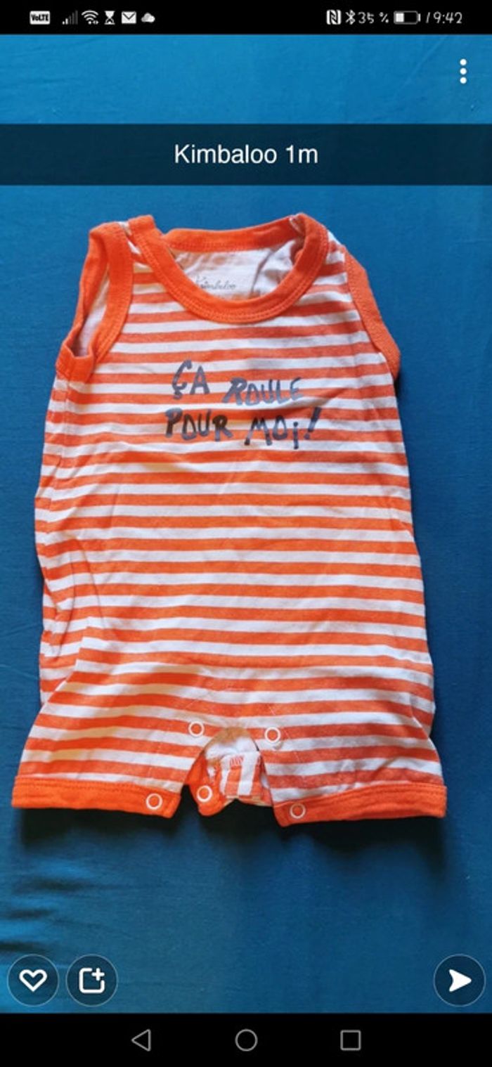 Grenouillère bodie short sans manche