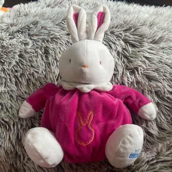 Doudou lapin klorane fushia
