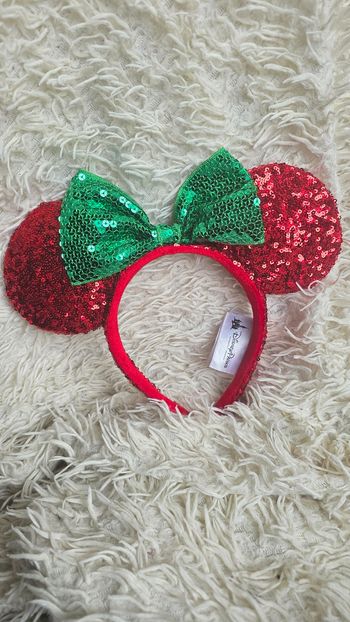 Ears disney oreille minnie mickey rouge et verte sequin disneyland paris - disney store