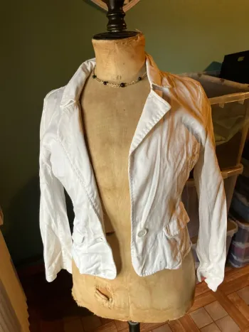 Veste blanche style blazer @
