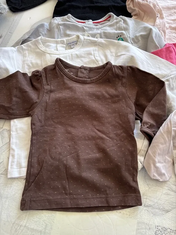 Lot tee-shirts ml 12 mois - photo numéro 9