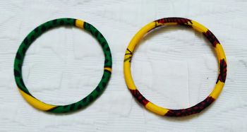 Wax lot 2 bracelets tissu africain