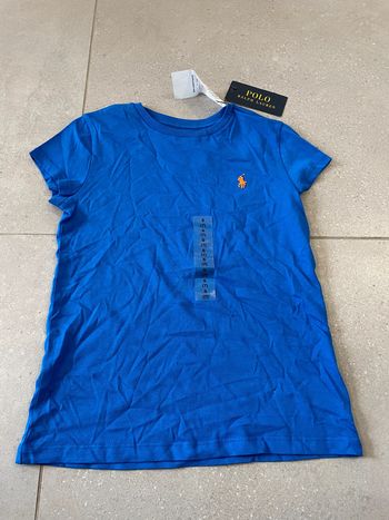 T-shirt bleu Ralph Lauren, taille 7 ans, 130/64, neuf