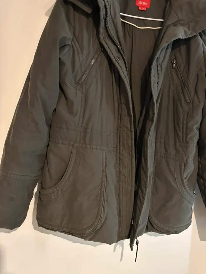 Manteau à capuche kaki Esprit taille 38-M très bon état - photo numéro 10