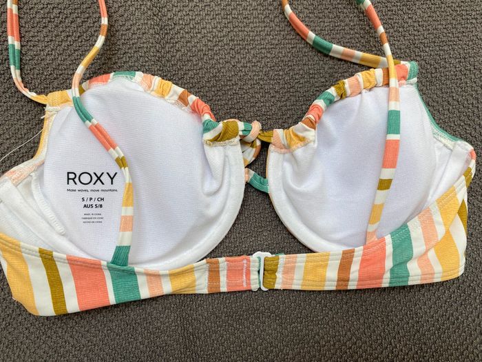Haut de maillot deux pièces Roxy S rayures multicolores - photo numéro 2