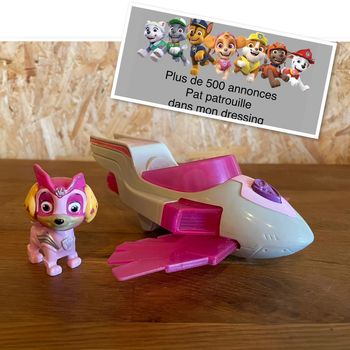 Jouet Mighty Pups figurine Stella et son véhicule lumineux et sonore de la Pat Patrouille