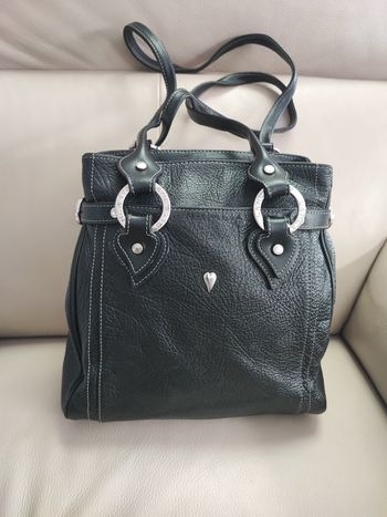 Sac Lancaster Mademoiselle Ana cuir Noir convertible 
