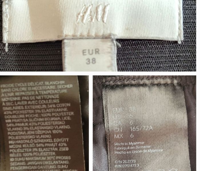 H&M Pantalon Noir TM/TFr38-Noir-Coupe Ajustée&Taille Elastiquée - photo numéro 2