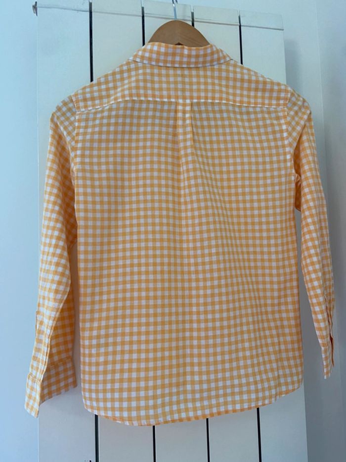 Chemise en coton vichy jaune et blanc Monoprix taille 10 ans - photo numéro 3