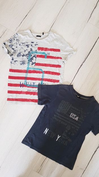 Lot de 2 tee shirts manches courtes garçon 10ans ikks
