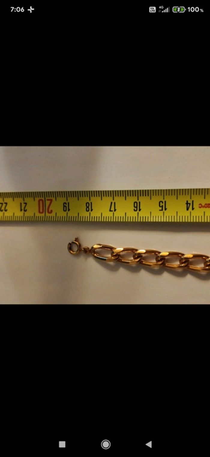 Bracelet mailles plaqué or - photo numéro 8