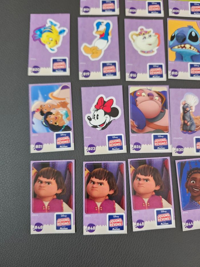cartes autocollants lot ou unité  disney pixar enfant jouons rêvons auchan - photo numéro 7