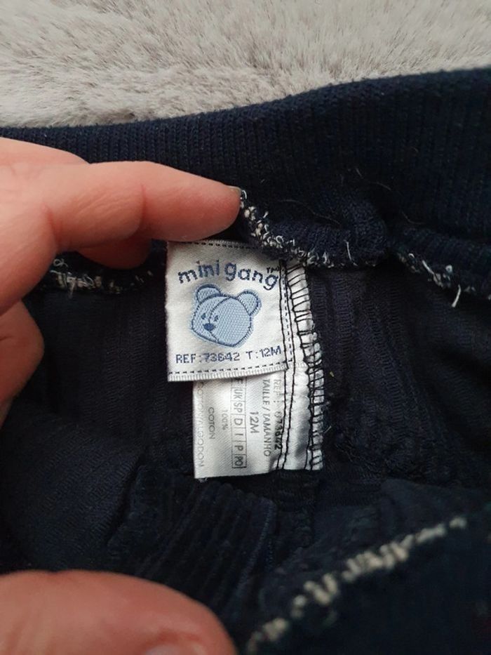 Pantalon en velours bleu marine Mini gang 12 mois - photo numéro 7